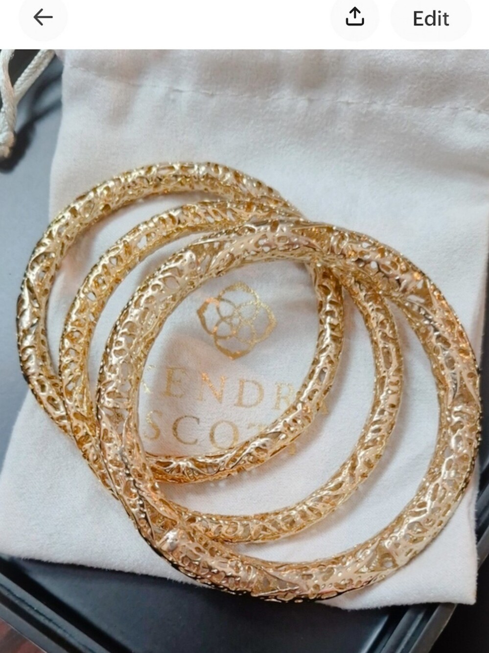 Gold Textured Hoop Earrings - Women Jewelry KENDRA SCOTT!